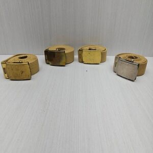 Set of 4 Vintage‎ US Military Canvas Web Belts Summer Dress Uniform